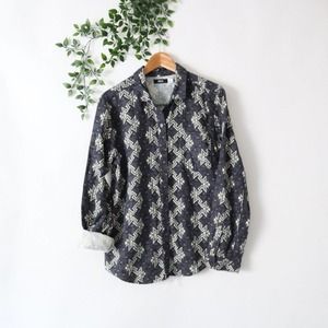 BDG Urban Outfitters Soft Flannel Long Sleeve Button Front Western Shirt L Large